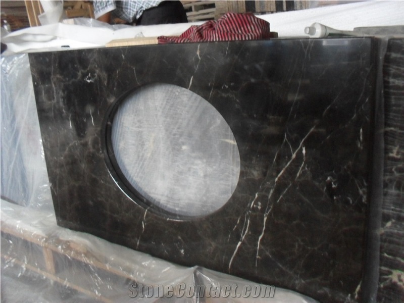 Dark Emperador Marle Vanity Top,Brown Marble Bath Tops