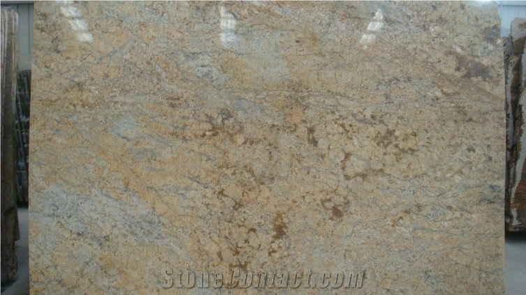 Diamond Like Flowers Granite Slab,Giallo Diamond Flower Granite Slab
