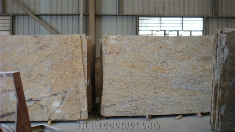 Diamond Like Flowers Granite Slab,Giallo Diamond Flower Granite Slab