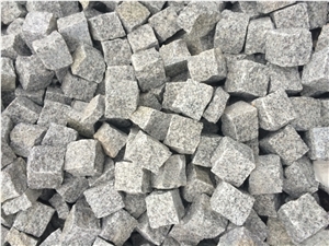 G603 Granite Cube Stone,Light Grey Granite Cobble Stone Pavers