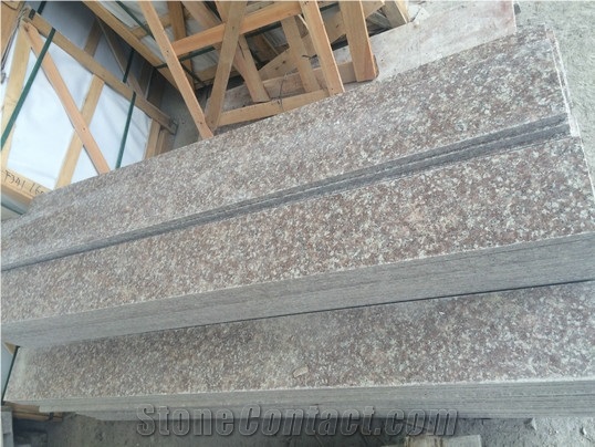 G687 Peach Red Granite Stairs,Steps,China Red Granite Staircase