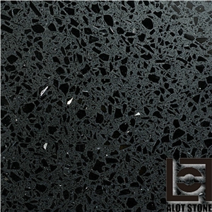 Galaxy Star Quartz Stone Tiles- Black with Mirror Solid Surface Engineered Stone Galaxy Star Quartz Stone Tiles- Black with Mirror Solid Surface Engineered Stone