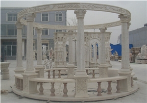 Garden White Marble Gazebo,Outside Landscaping Stone Garden White Marble Gazebo,Outside Landscaping Stone