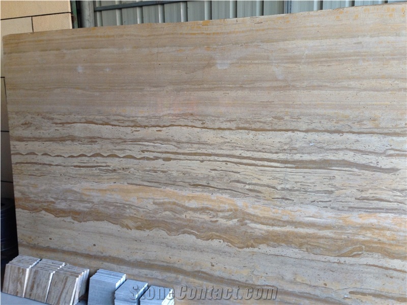 Golden Wood Veins Limestone Slab,Guiting Limestone