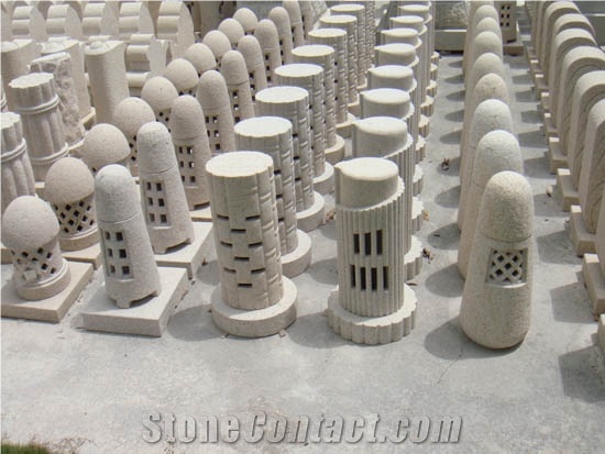 Granite Lantern, Lantern,Garden Lamp, G603 Grey Granite Garden Lamps