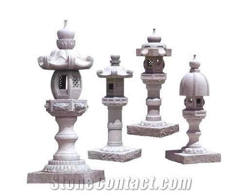 Granite Lantern, Lantern,Garden Lamp, G603 Grey Granite Garden Lamps