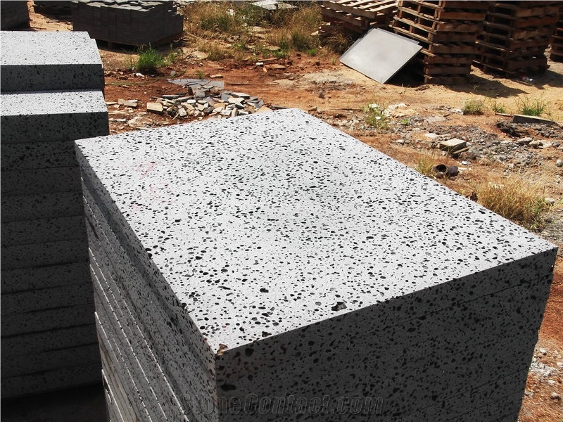 Moon Surface Basalt Slabs & Tiles, China Grey Basalt