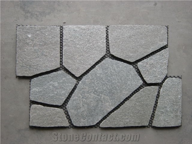 Rust Slate Flagstone,Meshwork Slate Flooring Pavers, Rustic Slate Slate Tiles & Slabs