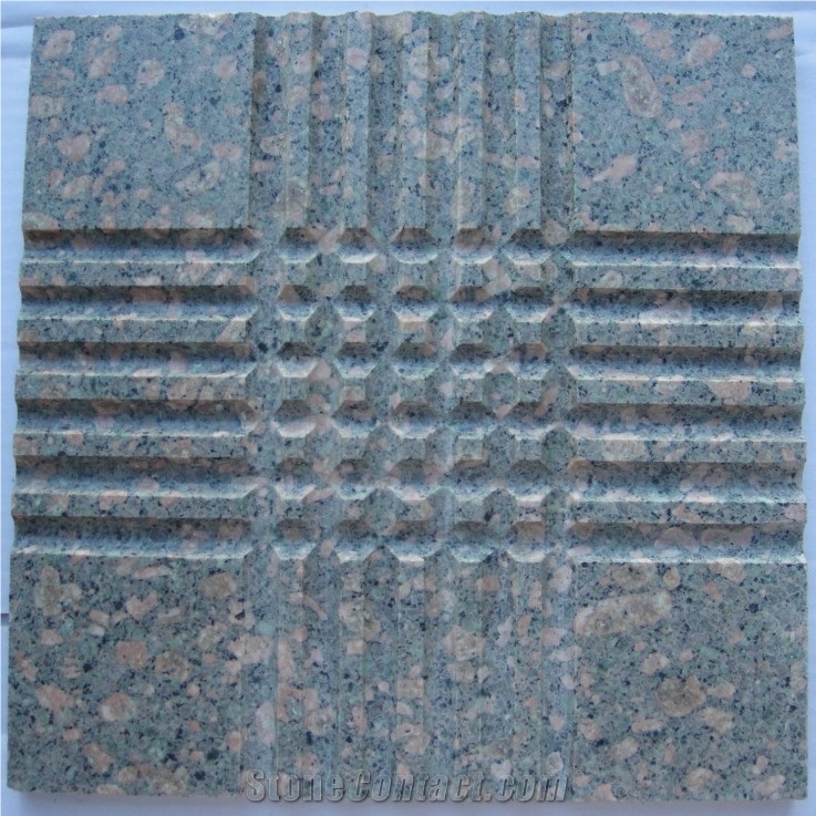 Skid Proof Stone Tray,Anti Skid Stone Pavers, G640 White Granite Cube Stone & Pavers