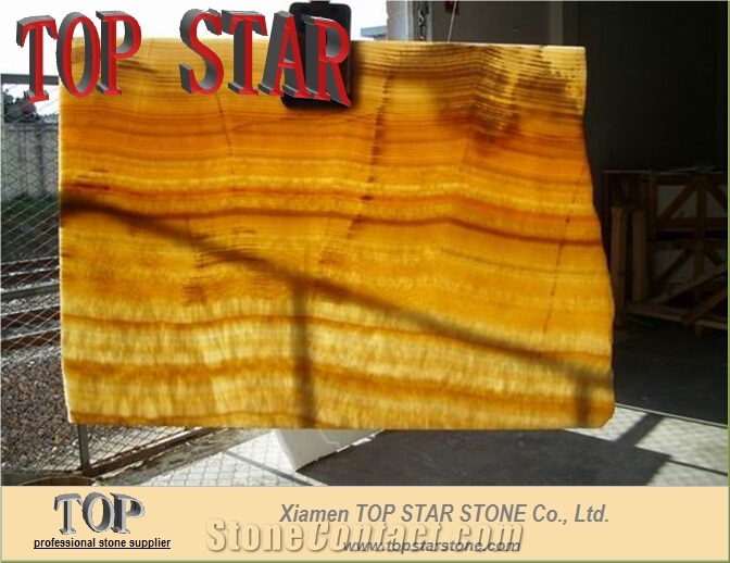 Backlit Orange Honey Onyx Jade