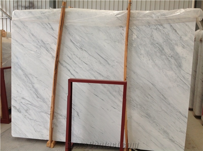 Carrara White Marble with Grey Veins