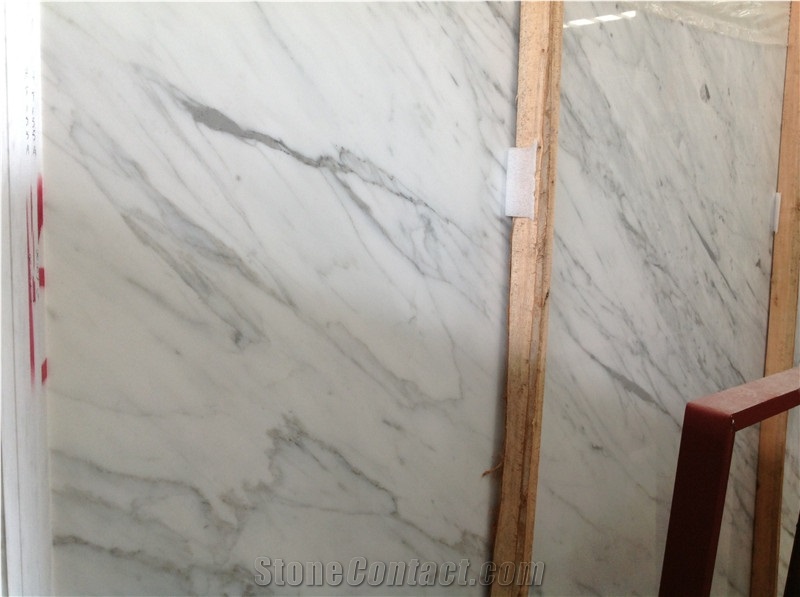 Carrara White Marble with Grey Veins