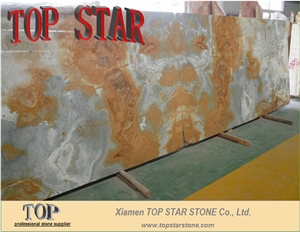 Luxurious Golden Blue Onyx Jade