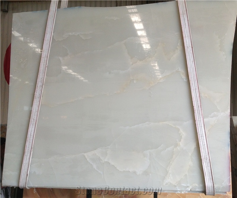 Translucent Snow White Onyx Slabs, Mahabad White Onyx Slabs & Tiles