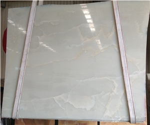 Translucent Snow White Onyx Slabs, Mahabad White Onyx Slabs & Tiles
