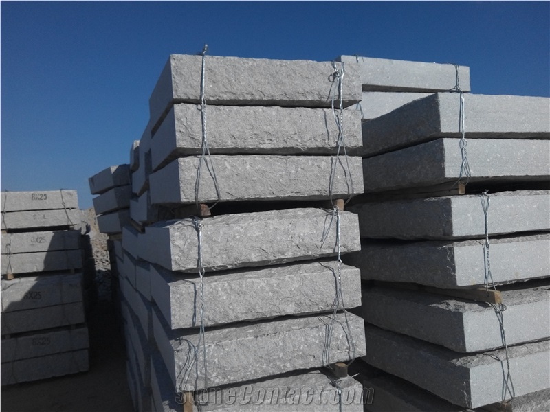 Dimension Stone Block, Stone Block Cutting, G375 Grey Granite Mushroom Stone