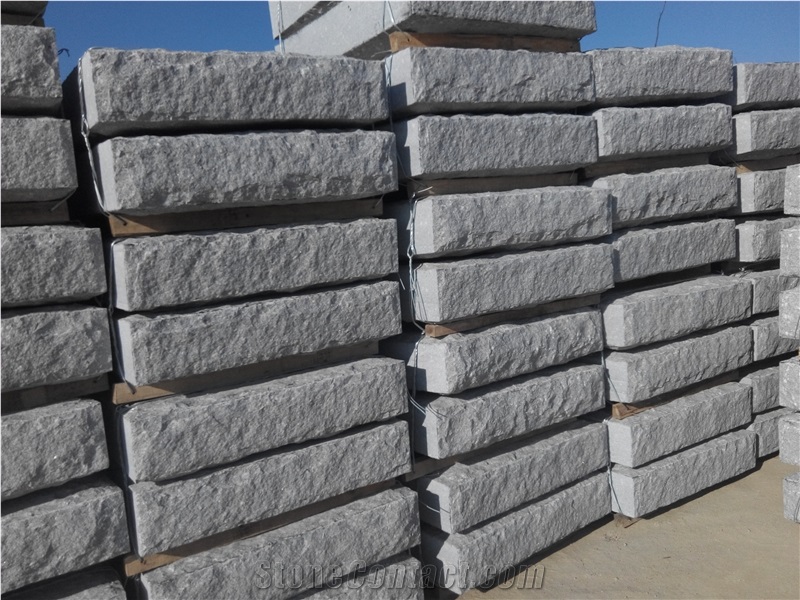Dimension Stone Block, Stone Block Cutting, G375 Grey Granite Mushroom Stone