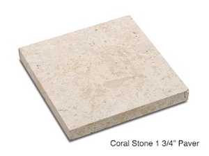 Dominican White Coral Stone Brushed Tiles 3/4"
