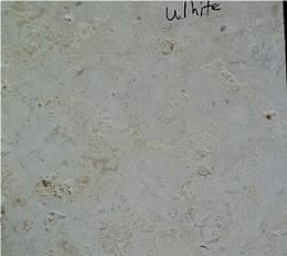 Dominican White Coral Stone Brushed Tiles 3/4"