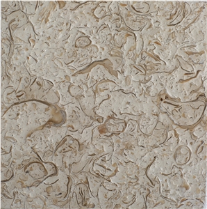 Mini-Abalone Sea Shellstone Beige and Green Slabs & Tiles, Abalone Shellstone Beige Limestone Tiles