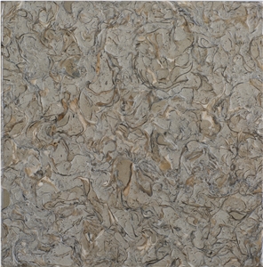 Mini-Abalone Sea Shellstone Beige and Green Slabs & Tiles, Abalone Shellstone Beige Limestone Tiles