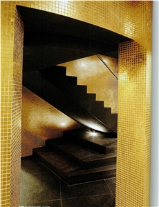 Real Gold and Real Silver Mosaic Glass Tile