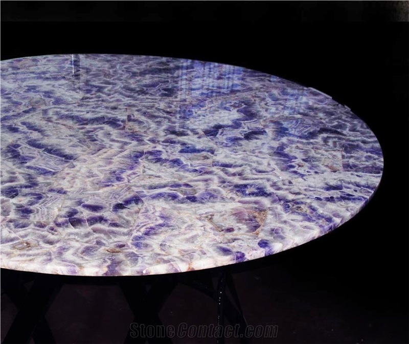 Semi-Precious Purple Slabs, Tiles, Basins, and Decor