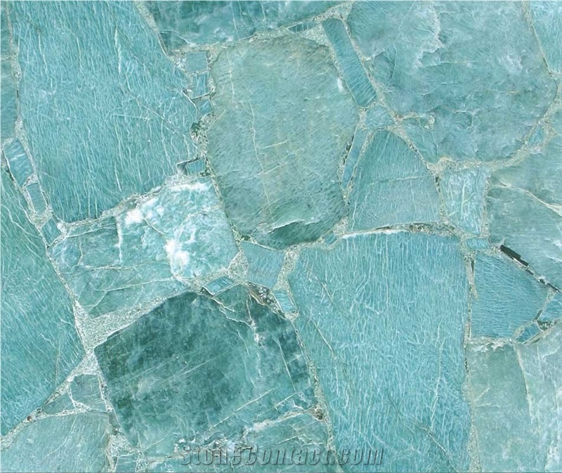 Semi-Precious Slabs, Tile, Basins, and Decor Blue Collection