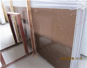 Brown Artificial Quartz Slab, China Manmade Brown Quartz Stone Tile,Solid Surface Engineered Stone Slabs