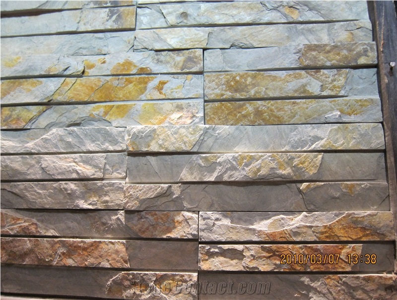 China Rusty Slate Natural Cultured Stone, China Rusty Slate Stacked Stone,Ledge Stone for Wall Panel
