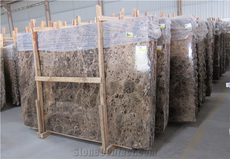 Marble Dark Emperador Slab, Spain Brown Marble