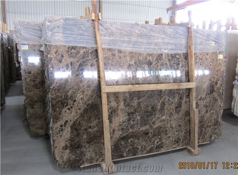 Marble Dark Emperador Slab, Spain Brown Marble