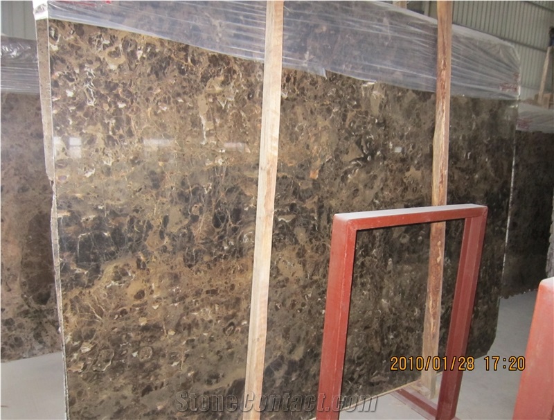 Marble Dark Emperador Slab, Spain Brown Marble