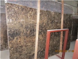 Marble Dark Emperador Slab, Spain Brown Marble