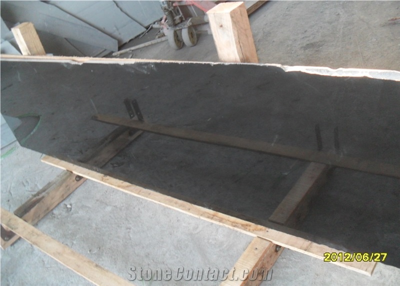 Mongolia Black Basalt Polished Slab, China Black Basalt Lava Stone Tiles