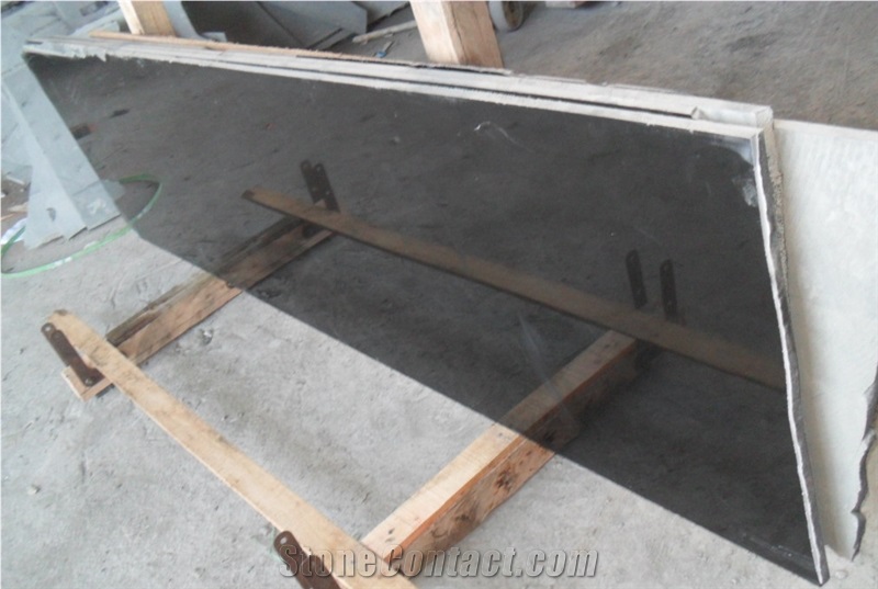 Mongolia Black Basalt Polished Slab, China Black Basalt Lava Stone Tiles