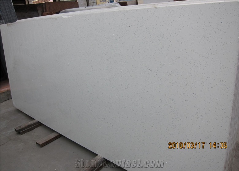 White Artificial Quartz Slab, China Manmade White Quartz Stone Tile