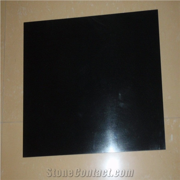 Absolute Black Granite Slabs Tiles, China Absolute Black Granite