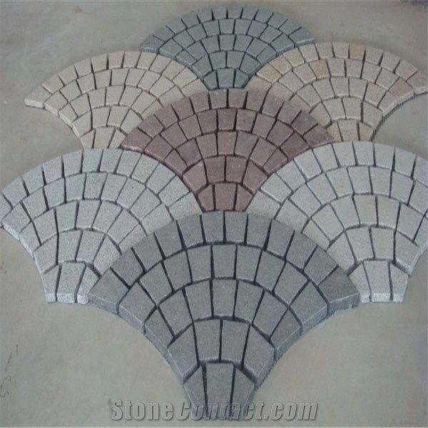 Fan Shaped Granite Pavement Setts