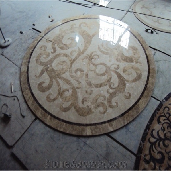 Emperador Light Marble Waterjet Carpet