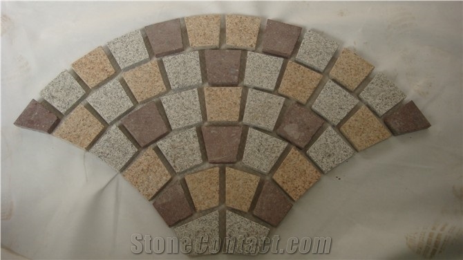 Multicolor Granite Paving Stone Cobblestone