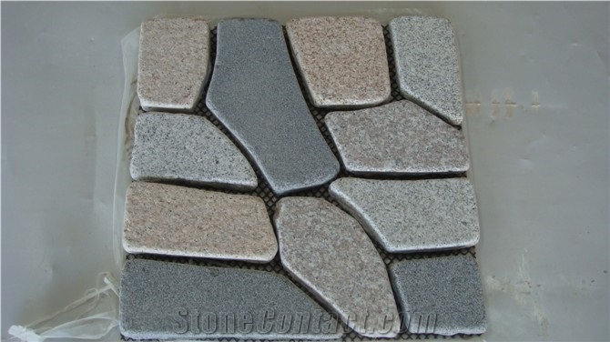 Multicolor Granite Paving Stone Cobblestone
