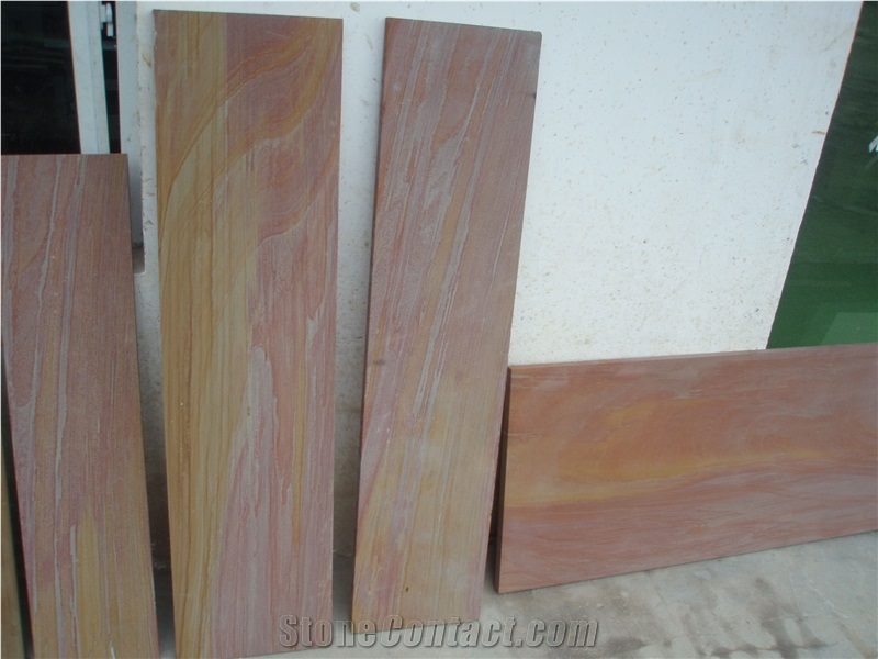 Rainbow Sandstone Slabs Tiles
