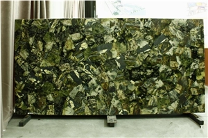 Resin Green Gemstone Semiprecious Stone Tiles