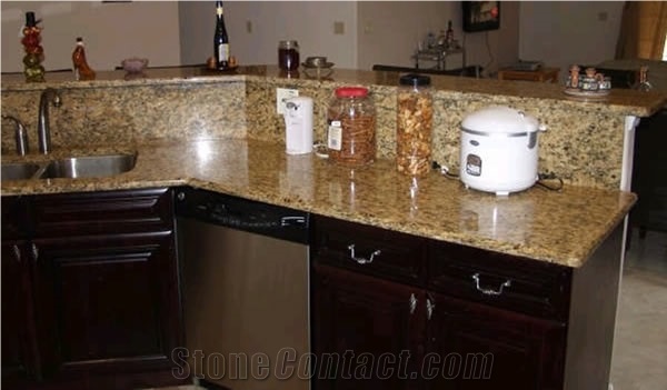 Yellow Granite Kitchen Countertops