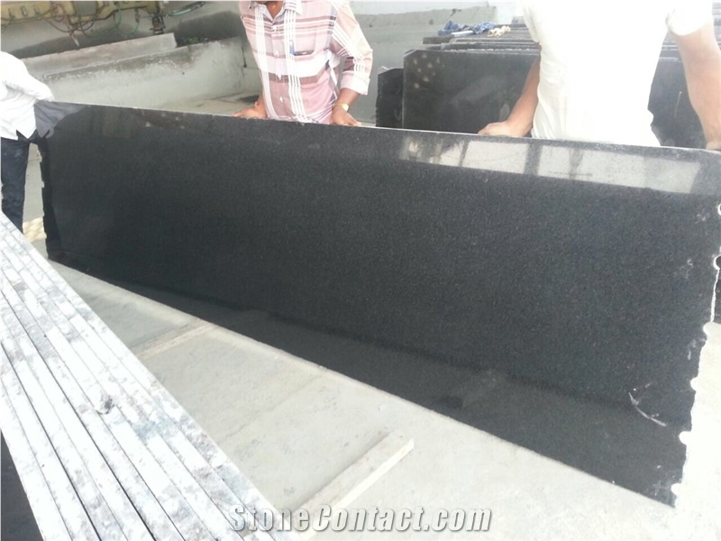 Black Pearl Granite Slabs, India Black Granite