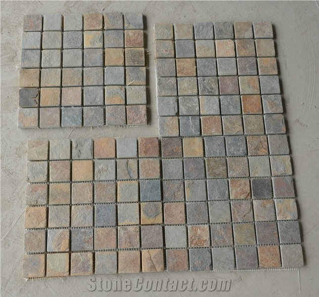 Autumn Slate Mosaic Pattern