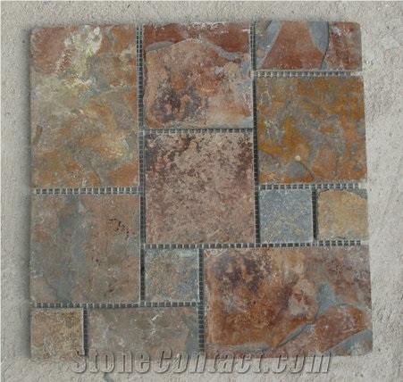 Autumn Slate Mosaic Pattern