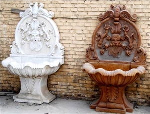 2015 Hot Sale Natural Beautiful Hand Carved Indoor and Outdoor Waterfall Wall Fountain Decoration