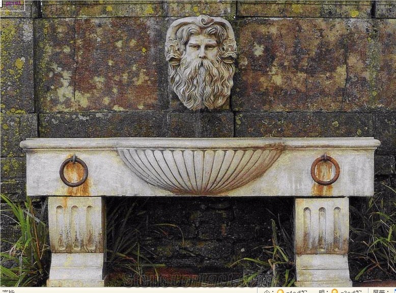 2015 Hot Sale Natural Beautiful Hand Carved Indoor and Outdoor Waterfall Wall Fountain Decoration